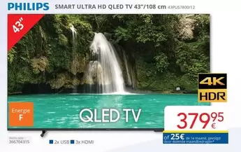 Philips - SMART ULTRA HD QLED TV 43"/108 cm