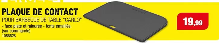 De - PLAQUE DE CONTACT POUR BARBECUE DE TABLE "CARLO"