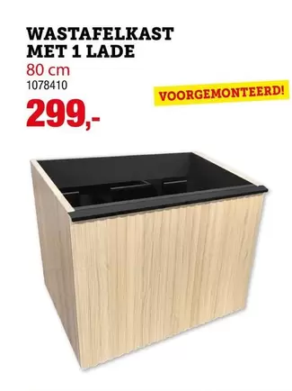 WASTAFELKAST MET 1 LADE 80 cm 1078410