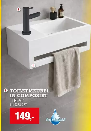 TOILETMEUBEL IN COMPOSIET "TREVI"