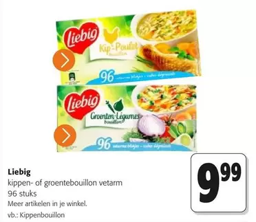 Kippen- of groentebouillon vetarm