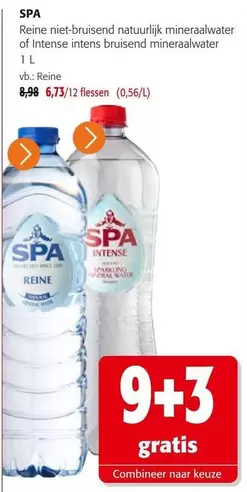 Reine niet-bruisend natuurlijk mineraalwater of Intense bruisend mineraalwater