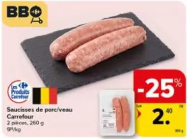 Bbq - Saucisses de porc/veau