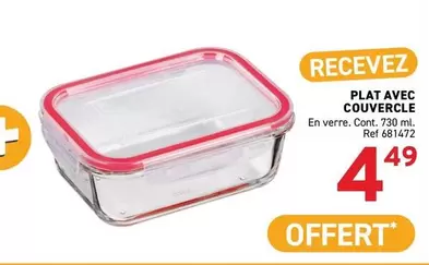PLAT AVEC COUERCLE