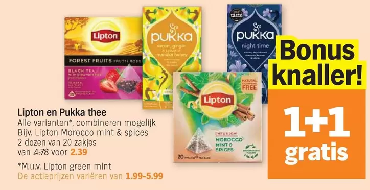 Black - Lipton en Pukka thee