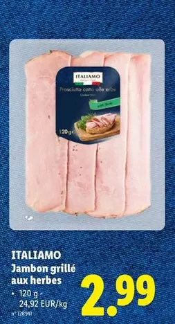 Jambon grillé aux herbes