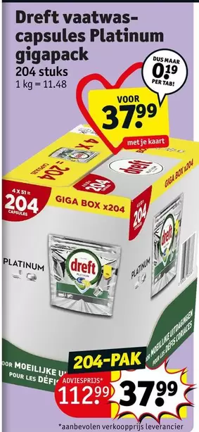 Box - vaatwas-capsules Platinum gigapack
