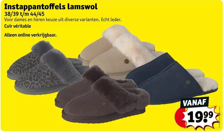 Instapantoffels lamswol