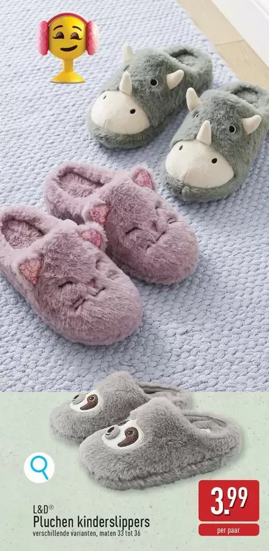 Plüsch-Kinderslippers