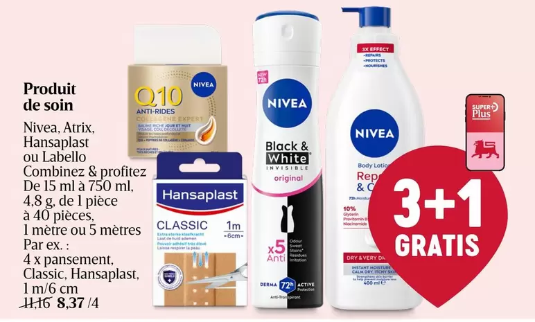 Extra - Produit de soin Nivea, Atrix, Hansaplast ou Labello