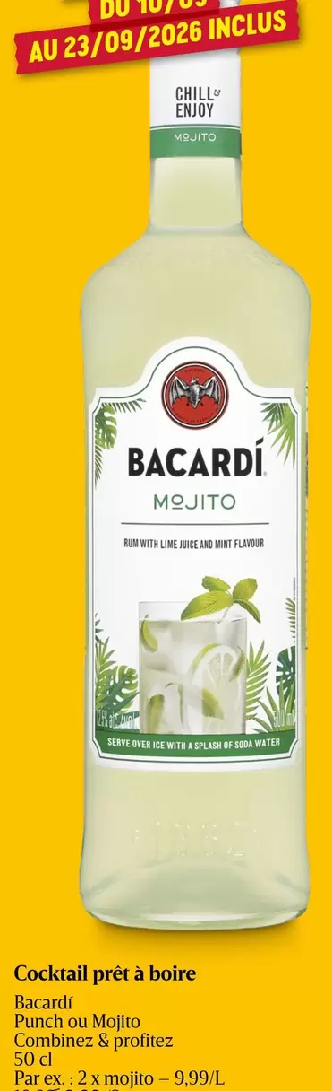 Cocktail prêt à boire Punch ou Mojito