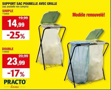 SUPPORT SAC POUBELLE AVEC GRILLE