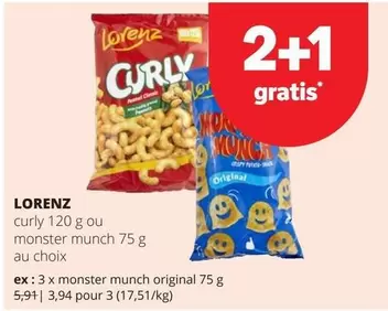 Monster - curly 120 g or monster munch 75 g