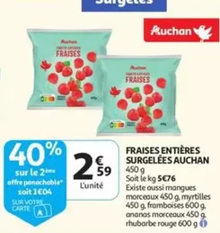 FRAISES ENTIÈRES SURGELÉES