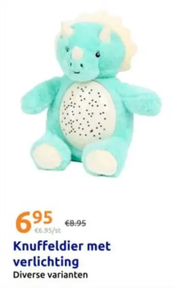 Knuffeldier met verlichting