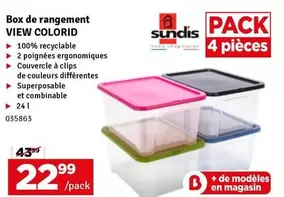 Box - Bo	ilde{x} de rangement VIEW COLORID