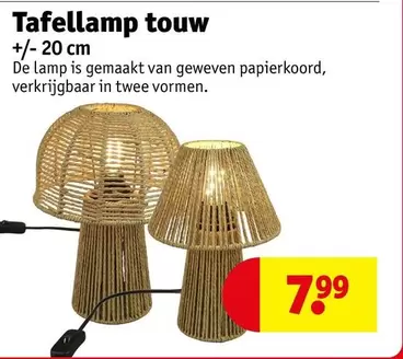 De - Tafellamp touw