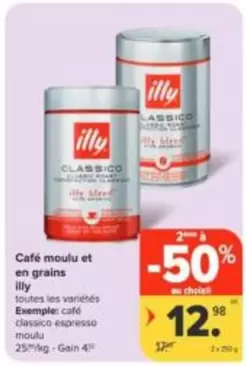 Café moulu et en grains