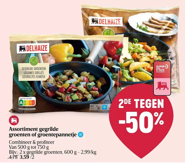 Assortiment gegrilde groenten of groentepannetje