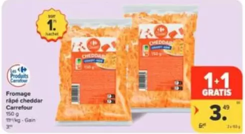 Fromage râpé cheddar