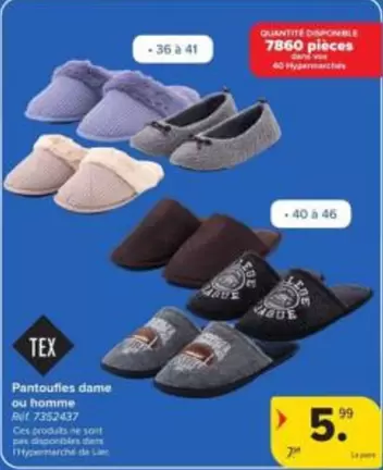 De - Pantoufles dame ou homme