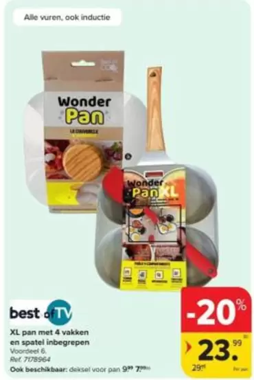 XL pan met 4 vakken en spatel inbegrepen