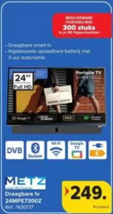 Draagbare tv 24" Full HD 24MPE7300Z