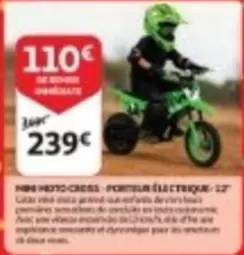MINI MOTO-CROSS PORTEUR ELECTRIQUE