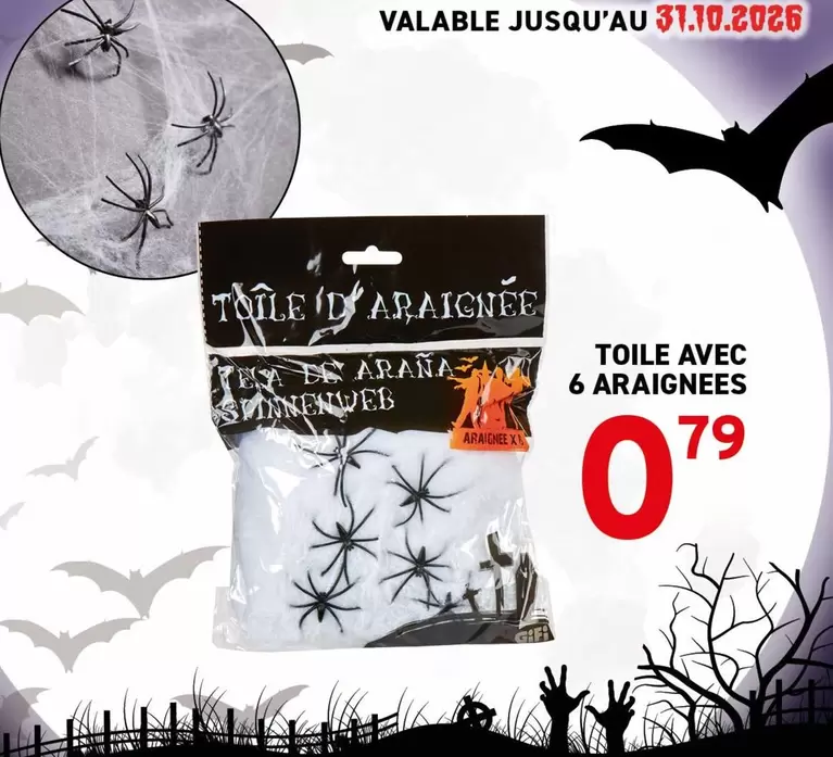 De - TOILE D'ARAIGNÉE AVEC 6 ARAIGNÉES