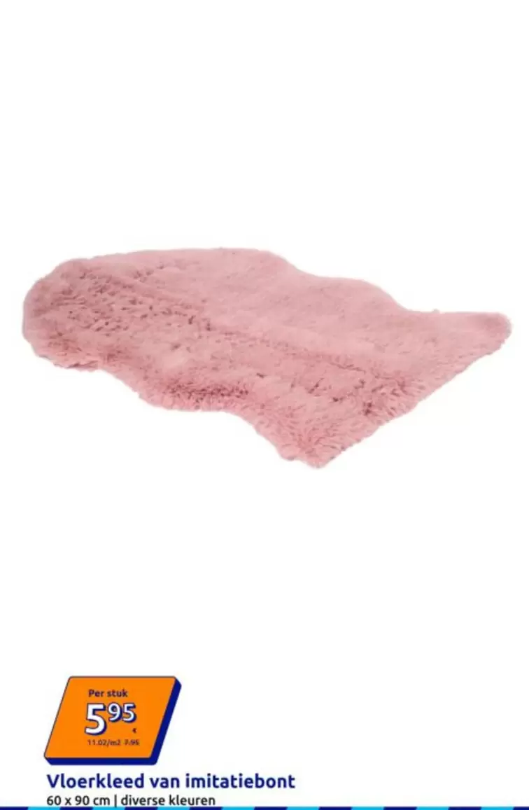 Vloerkleed van imitatiebont