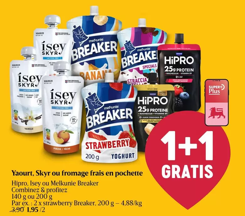 Free - Yaourt, Skyr ou fromage frais en pochette