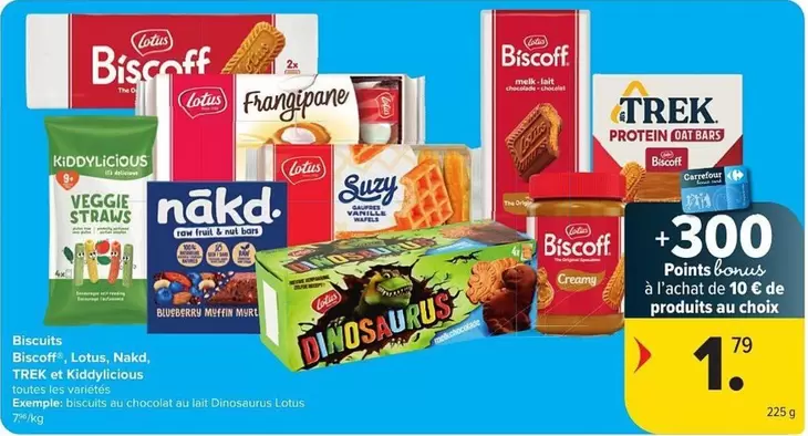 De - Biscuits, Lotus, Nakd, Trek et Kiddylicious