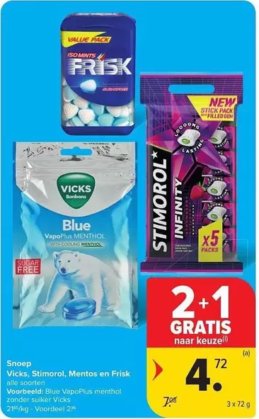 Free - Vicks, Stimorol, Mentos en Frisk
