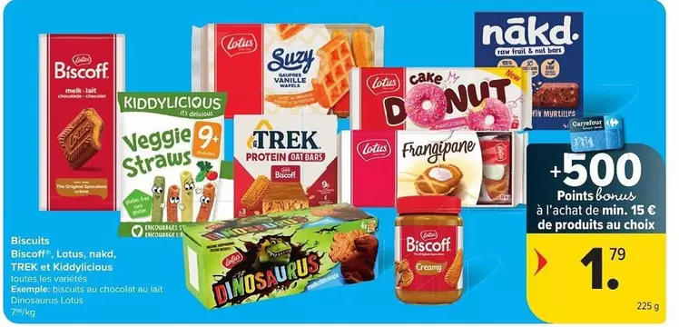 Free - Biscoff, Lotus, NAKD, TREK et Kiddilicious