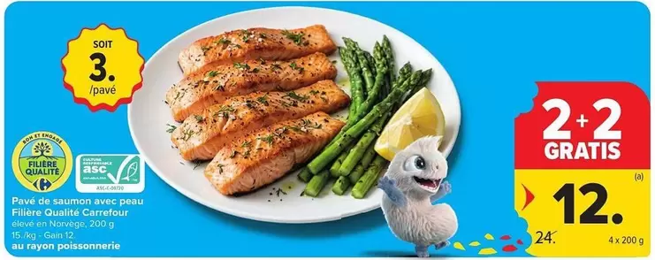 De - Filet de saumon avec peau