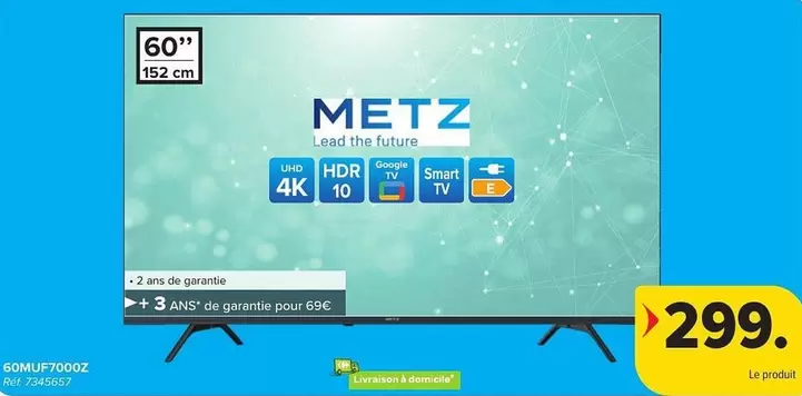De - 60" 152 cm 4K HDR 10 Smart TV