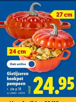 Gietijzeren kookpot pompoen