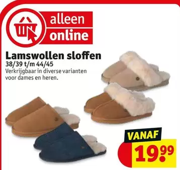 Lamswollen sloffen