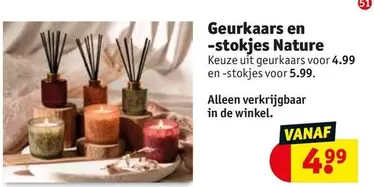 De - Geurkaars en -stokjes Nature