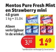 De - Pure Fresh Mint en Strawberry mini