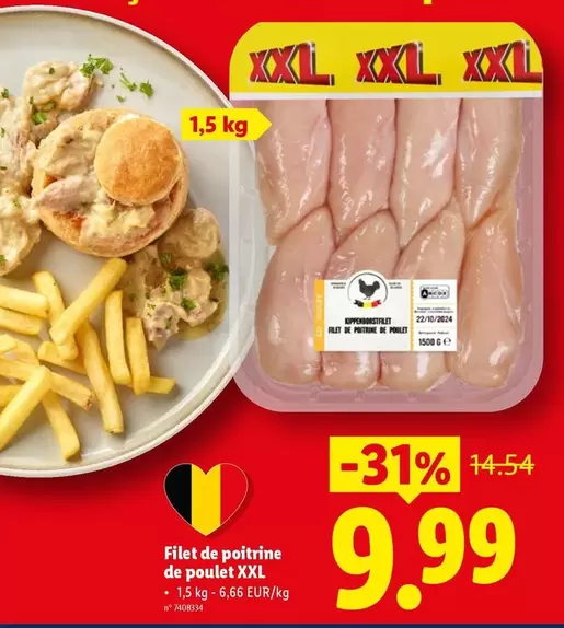 De - Filet de poitrine de poulet XXL