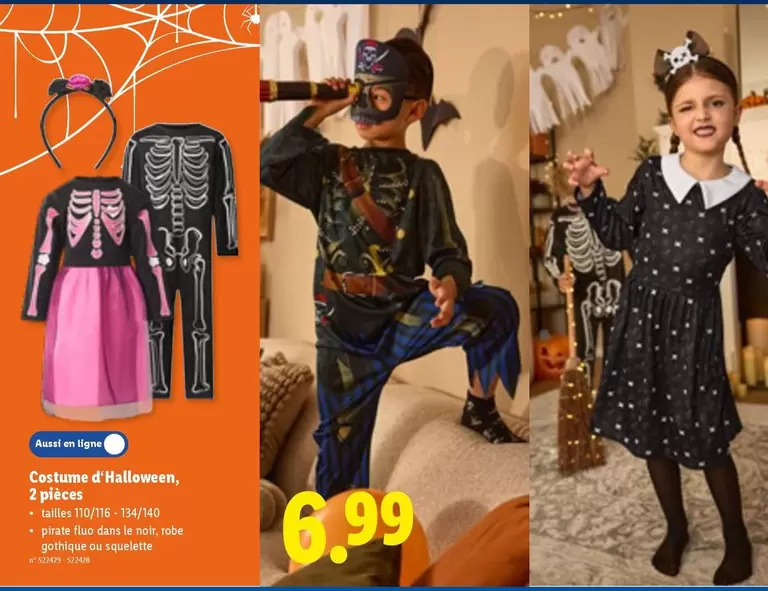 Costume d'Halloween, 2 pièces