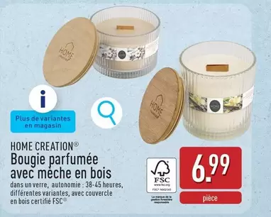 De - Bougie parfumée avec mèche en bois