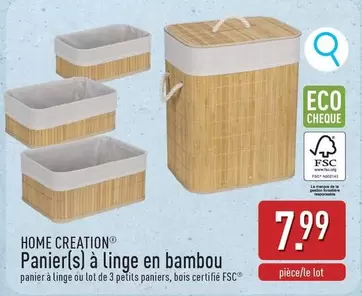 De - Panier(s) à linge en bambou