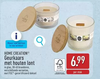 De - Geurkaars met houten lont