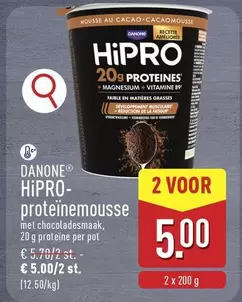 De - proteïnemousse met chocoladesmaak