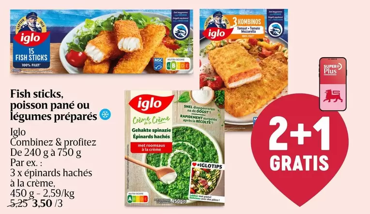 De - Fish sticks, poisson pané ou légumes préparés