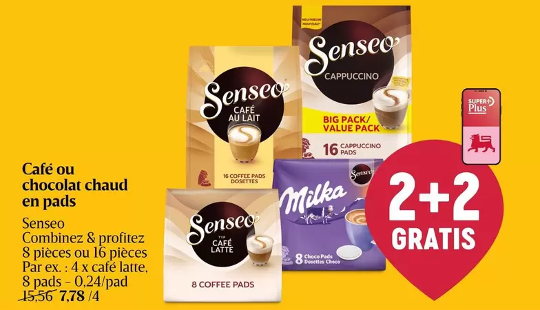 Senseo - Café ou chocolat chaud en pads