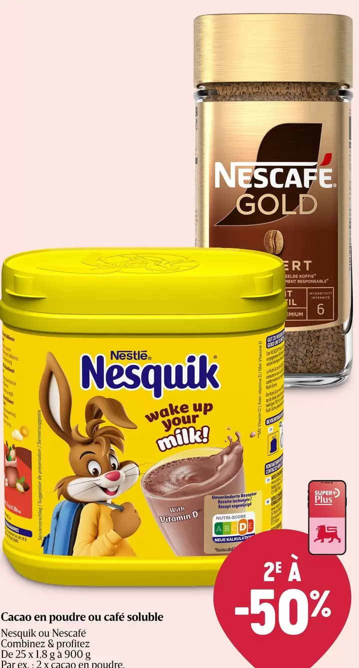 Be - Cacao en poudre ou cafe soluble