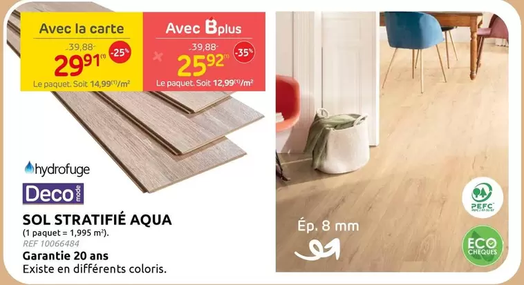 SOL STRATIFIÉ AQUA